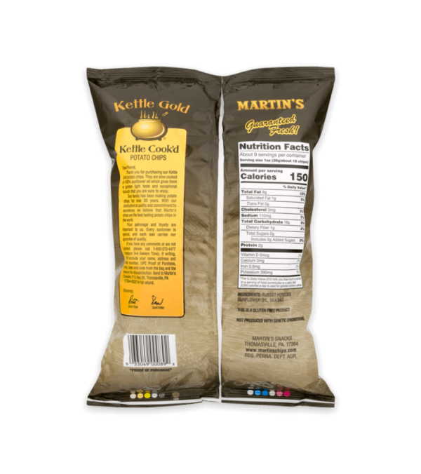 Martin's Kettle Gold Potato Chips Golden Russet Kettle Cook'd